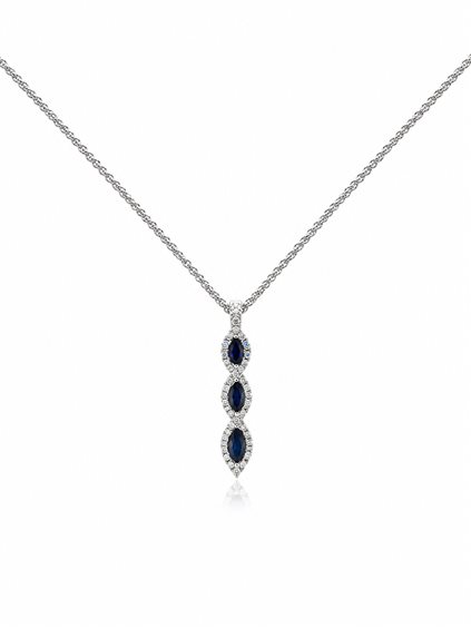 Necklace Recarlo Woman in Gold Zaffiro 0.65 Ct ZT 447/BZAF - ZT 447/BZAF